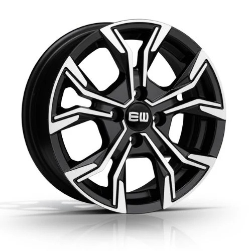 Jantă aliaj R15 negru față șlefuită Elite Wheels Vigor — 4×100, ET35