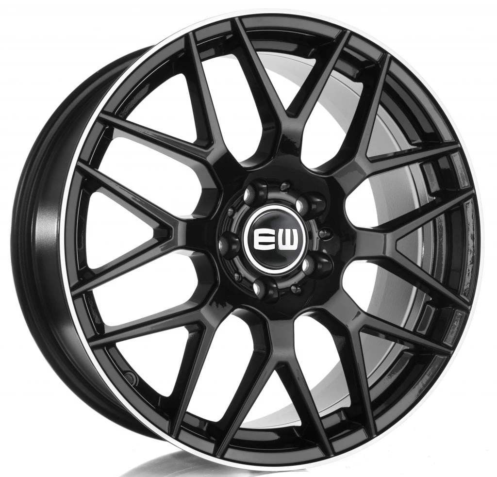 Jantă aliaj R17 negru față șlefuită Elite Wheels Elegance-r — 5×112, ET35