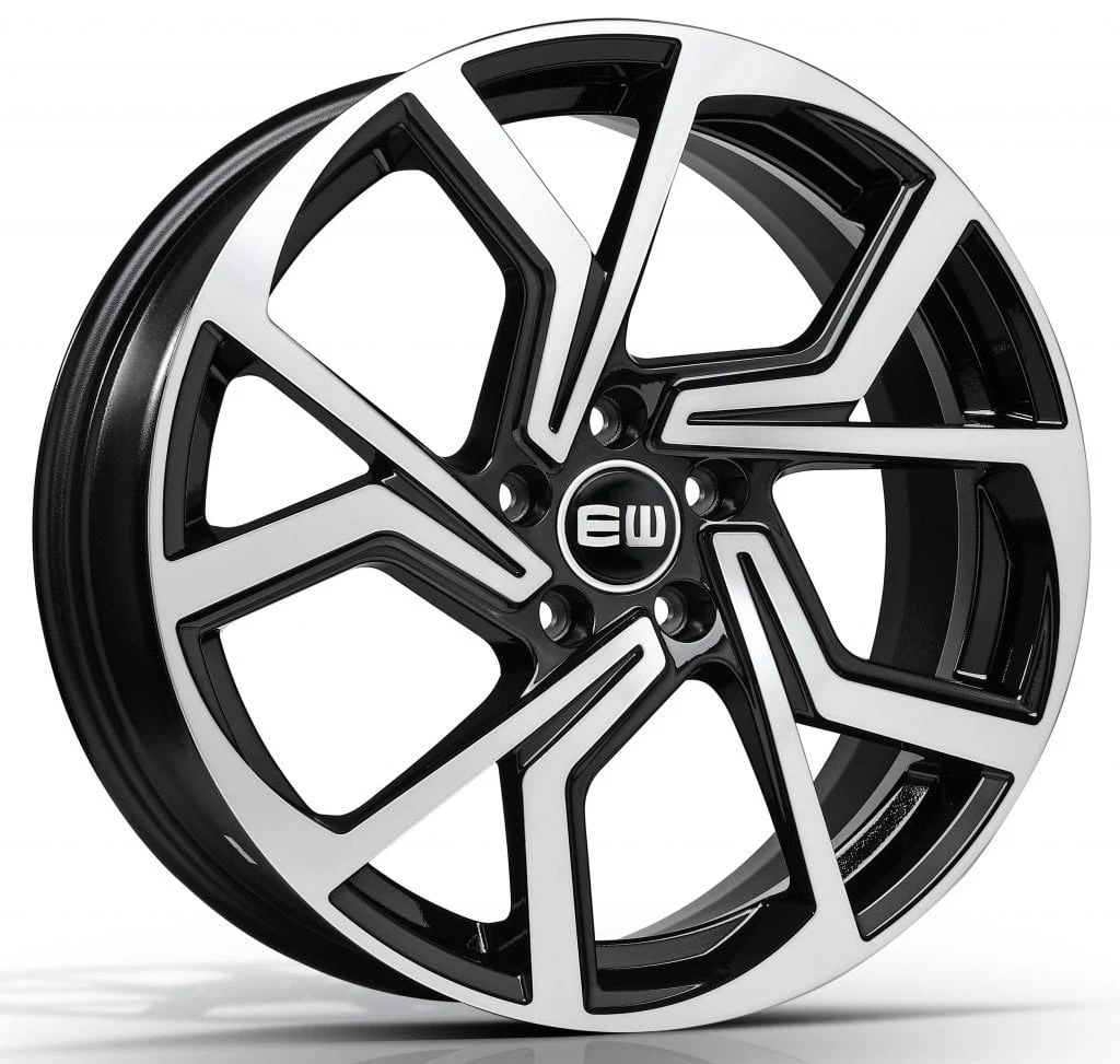 Jantă aliaj R19 negru față șlefuită Elite Wheels Cyclone — 5×114.3