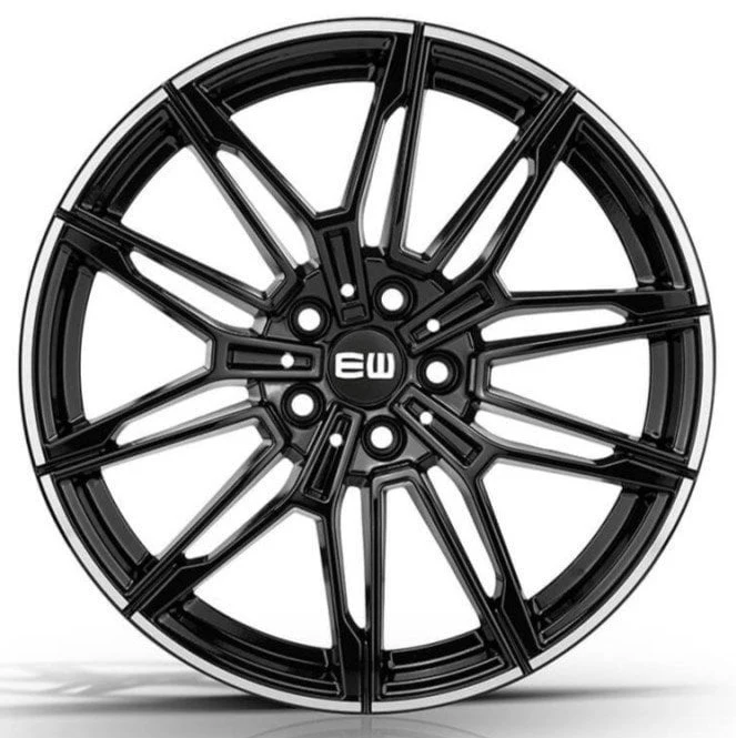 Jantă aliaj R19 negru față șlefuită Elite Wheels Aquila — 5×112, ET30