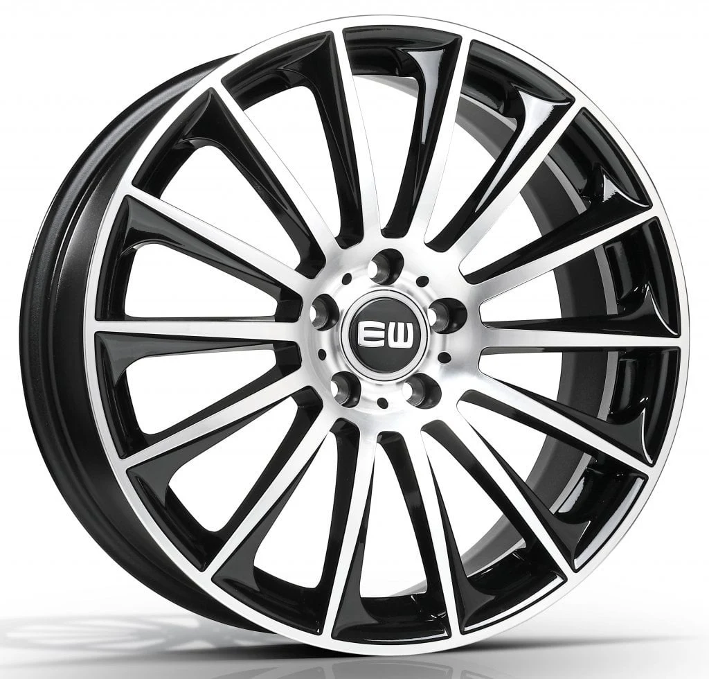 Jantă aliaj R17 negru față șlefuită Elite Wheels Wild Beauty — 5×112, ET35
