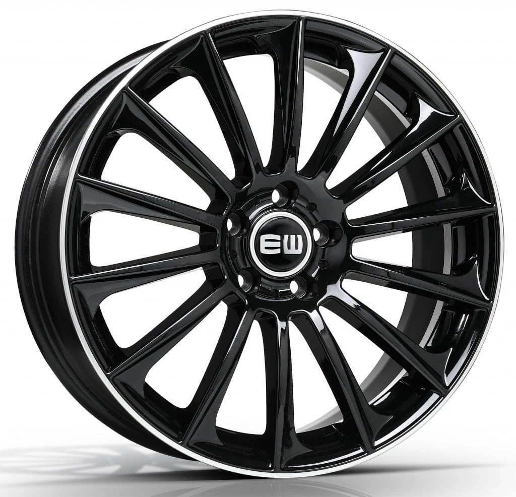 Jantă aliaj R18 negru față șlefuită Elite Wheels Wild Beauty — 5×112, ET45