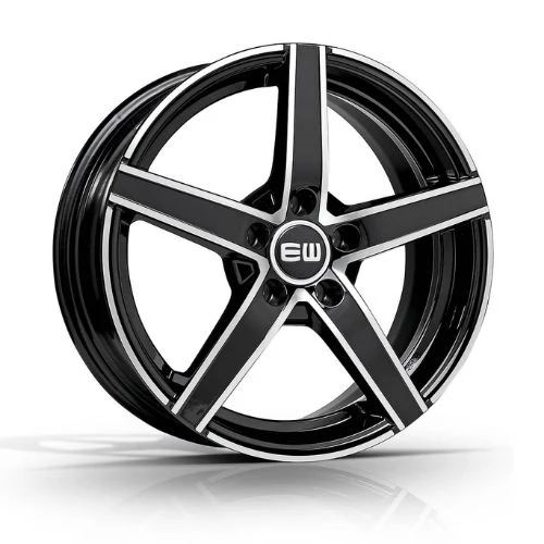 Jantă aliaj R16 negru față șlefuită Elite Wheels Jazzy — 4×108
