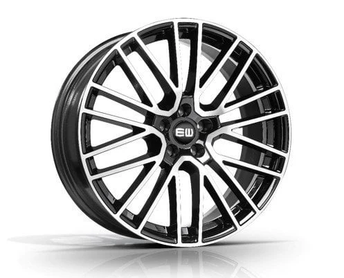 Jantă aliaj R19 negru față șlefuită Elite Wheels Titanium — 5×112