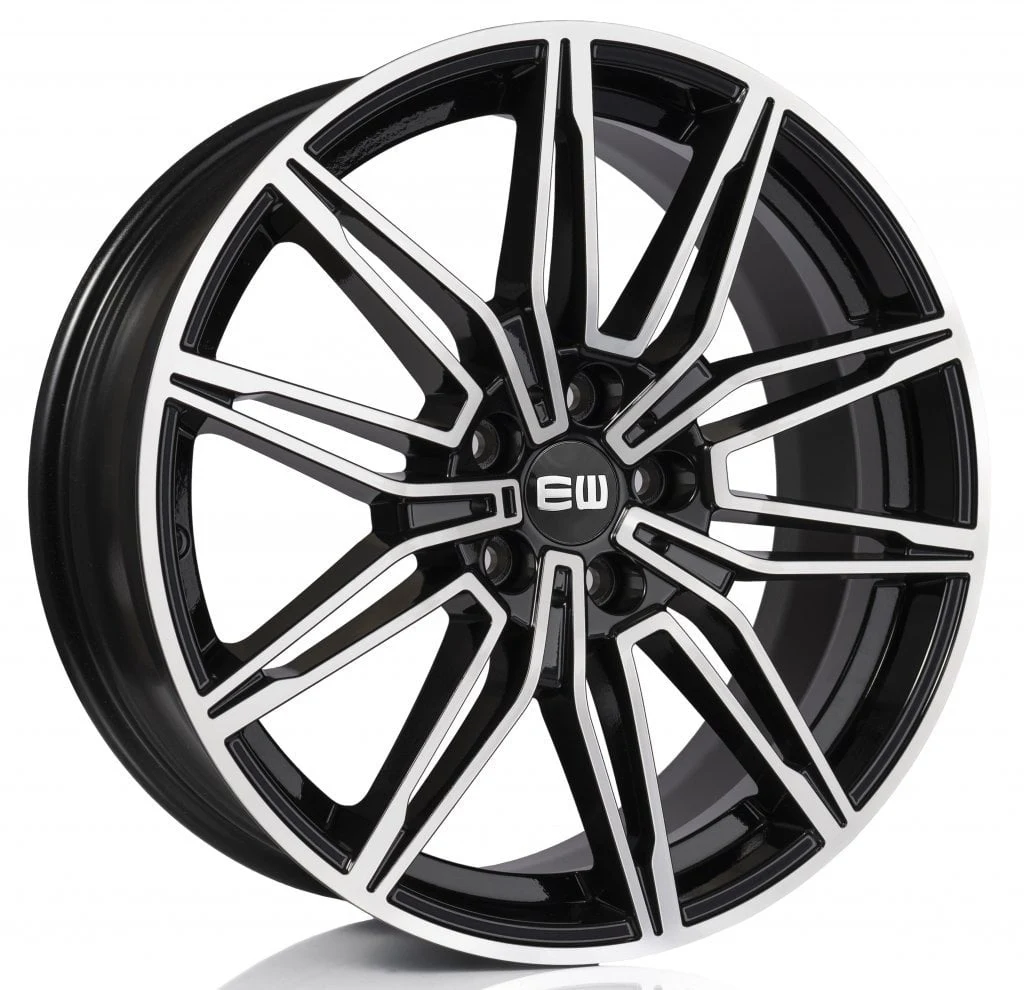 Jantă aliaj R18 negru față șlefuită Elite Wheels Assos — 5×112, ET30