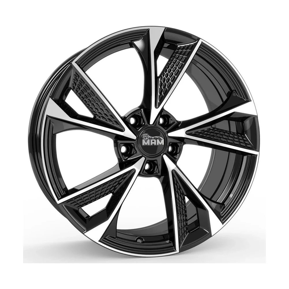 Jantă aliaj R18 negru față șlefuită MAM RS6 — 5×114.3, ET30