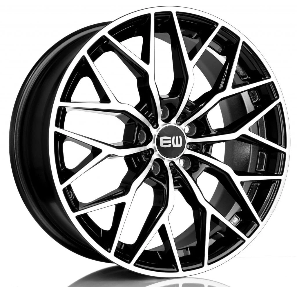 Jantă aliaj R19 negru față șlefuită Elite Wheels Viper X — 5×112, ET35