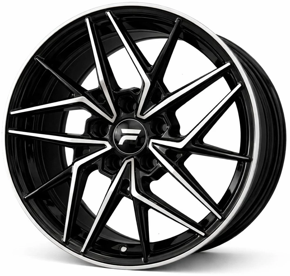 Jantă aliaj R17 negru față șlefuită FLOWTEC Nexus — 5×112