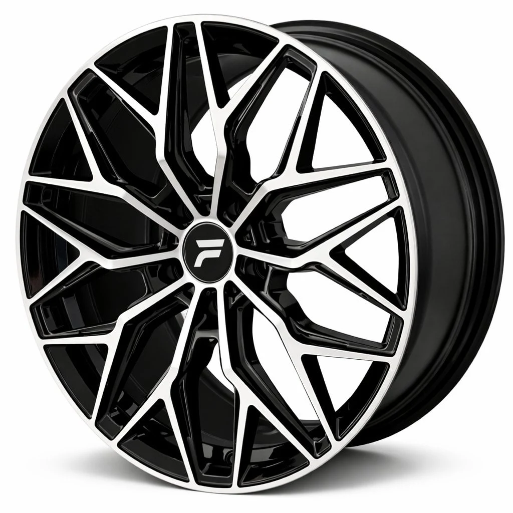 Jantă aliaj R18 negru față șlefuită FLOWTEC Eclipse — 5×112