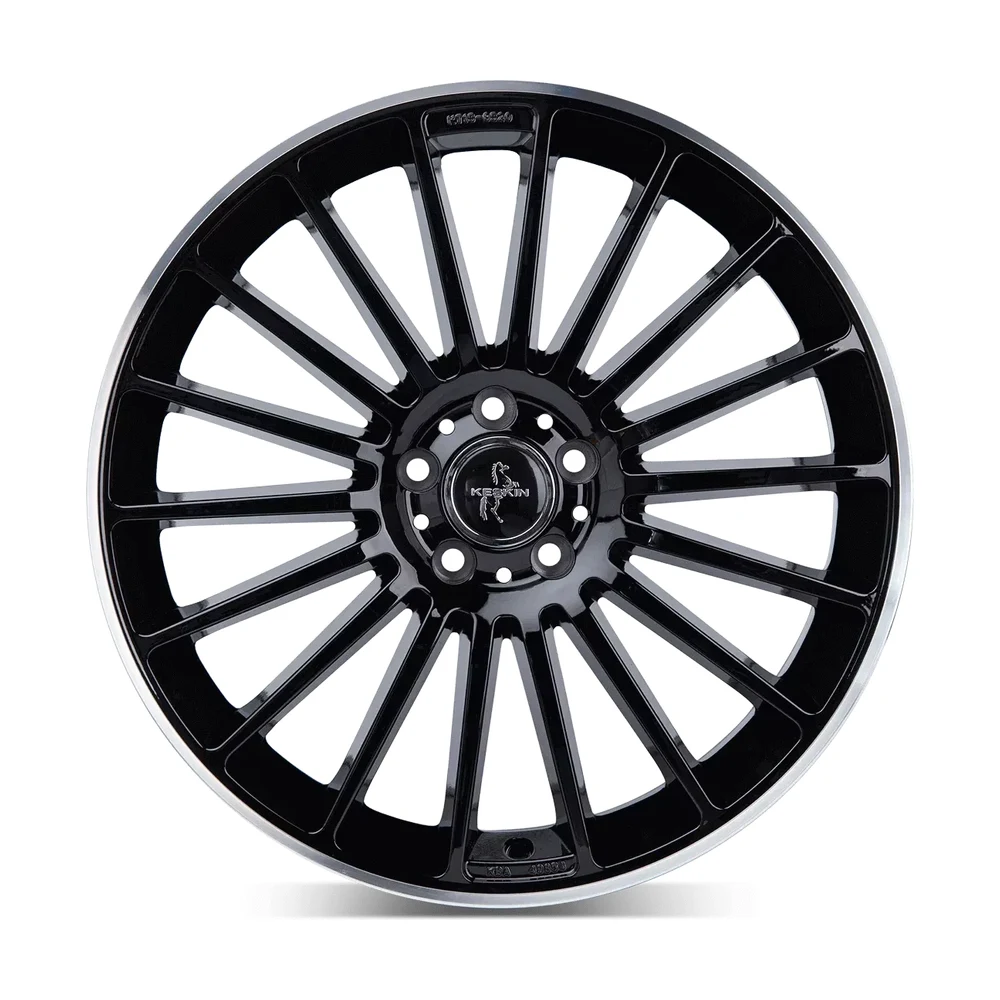 Jantă aliaj R16 negru față șlefuită Keskin Tuning KT15 — 4×100
