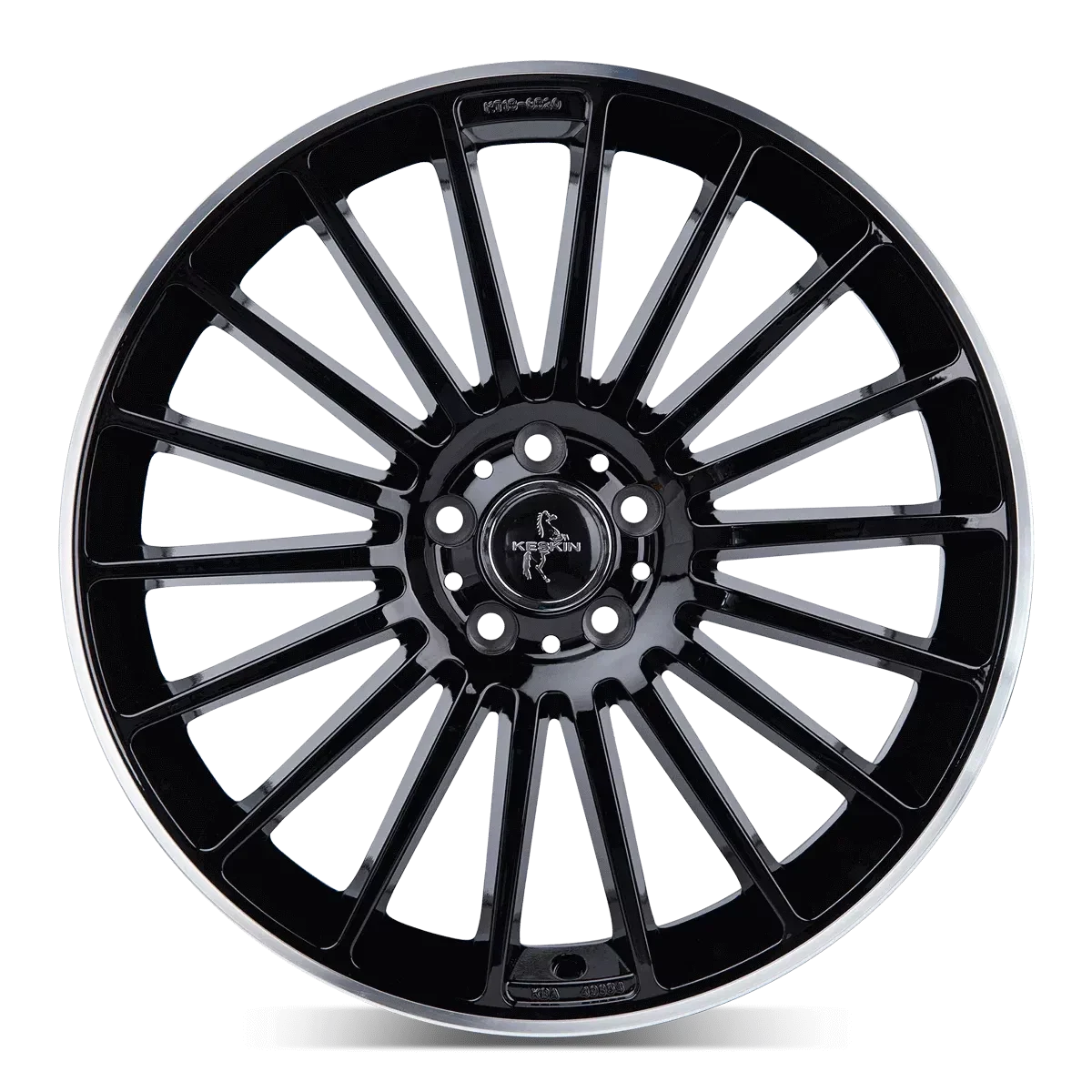 Jantă aliaj R16 negru față șlefuită Keskin Tuning KT15 — 4×108