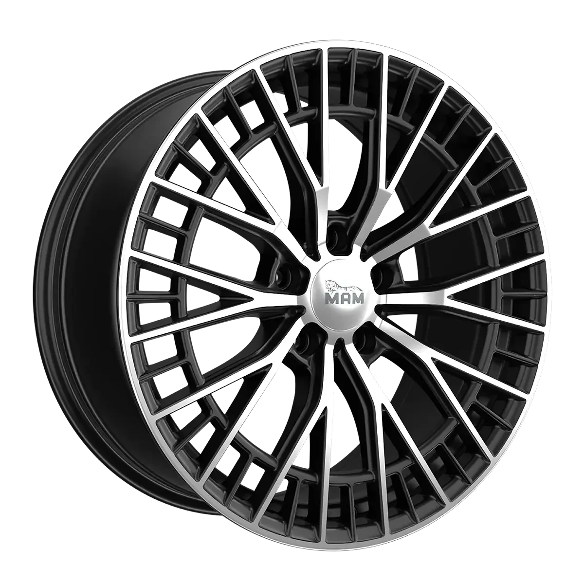 Jantă aliaj R19 negru față șlefuită MAM GT2 — 5×114.3, ET45