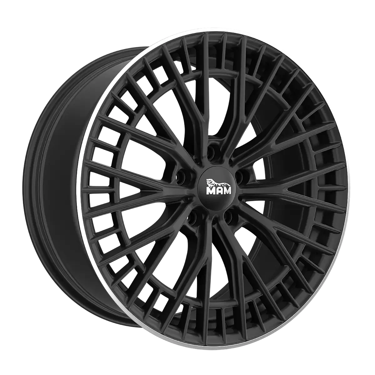 Jantă aliaj R19 negru față șlefuită MAM GT2 — 5×112