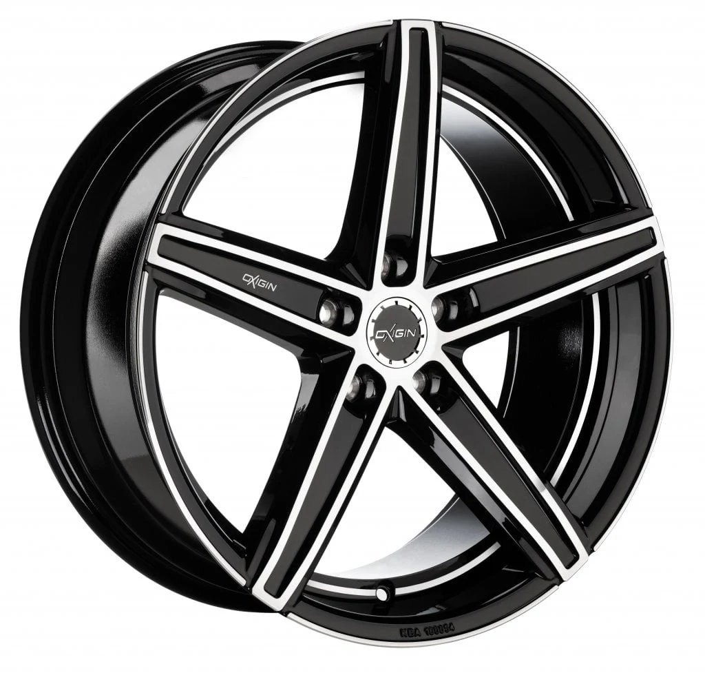 Jantă aliaj R19 negru față șlefuită Oxigin 18_E Concave Evolution — 5×112, ET25