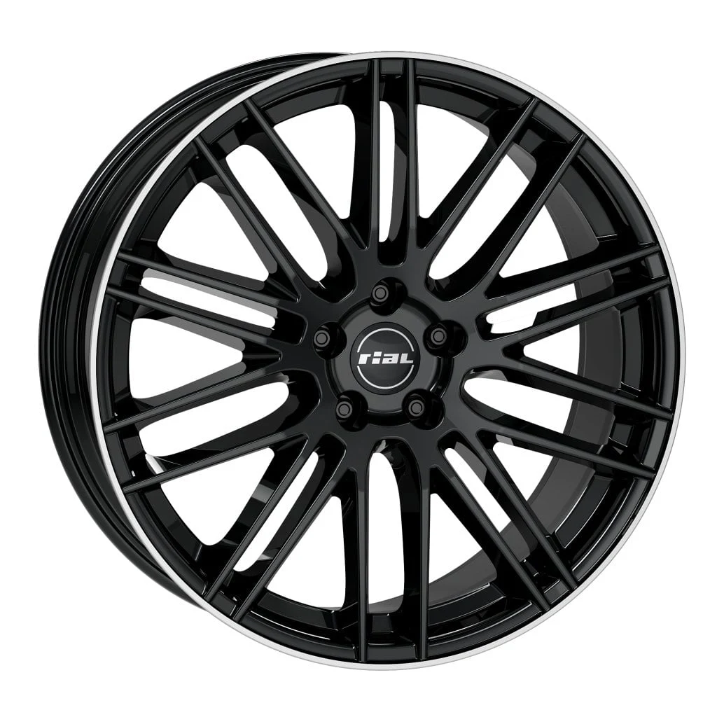 Jantă aliaj R18 negru față șlefuită RIAL Kibo — 5×112
