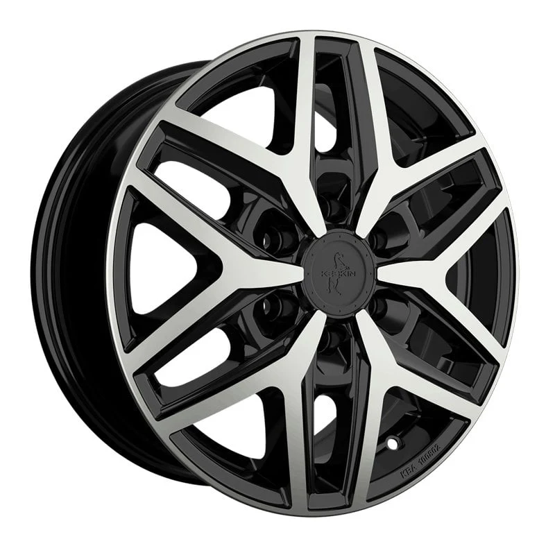 Jantă aliaj R16 negru față șlefuită Keskin Tuning Kt C1-6L — 6×130