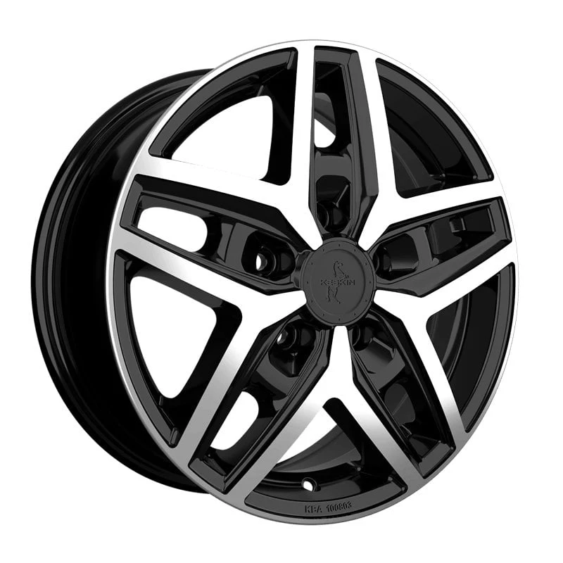Jantă aliaj R16 negru față șlefuită Keskin Tuning Kt C1-5L — 5×118