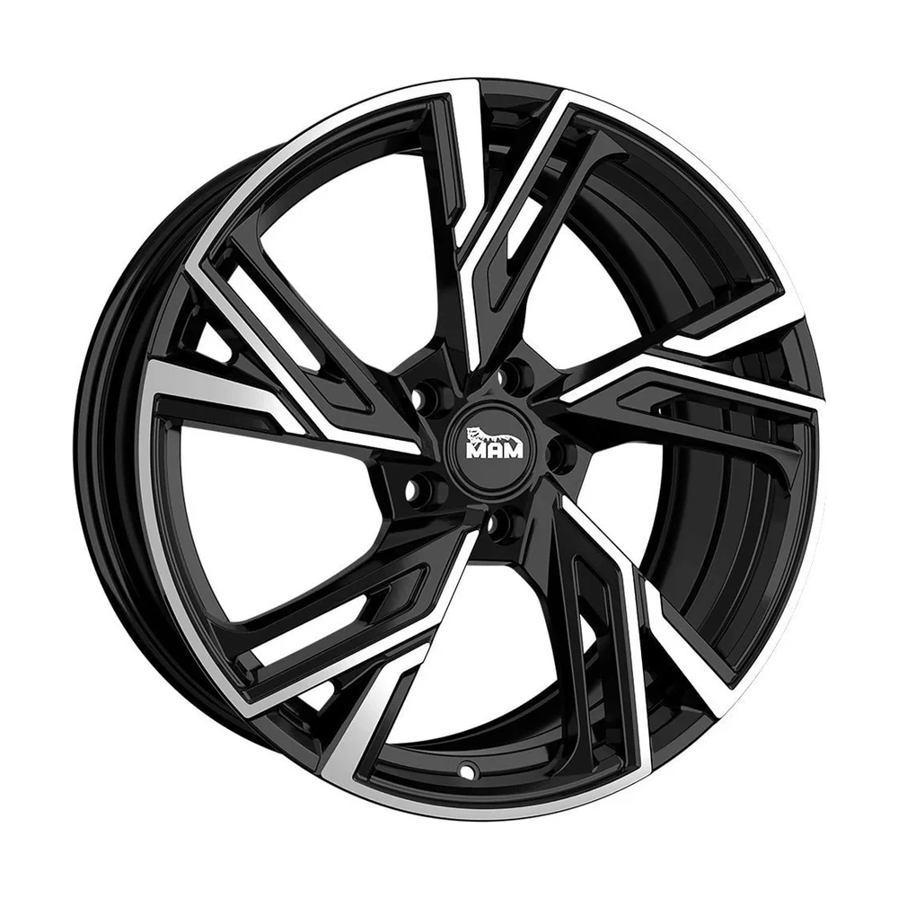 Jantă aliaj R17 negru față șlefuită MAM RS5 — 5×108, ET44
