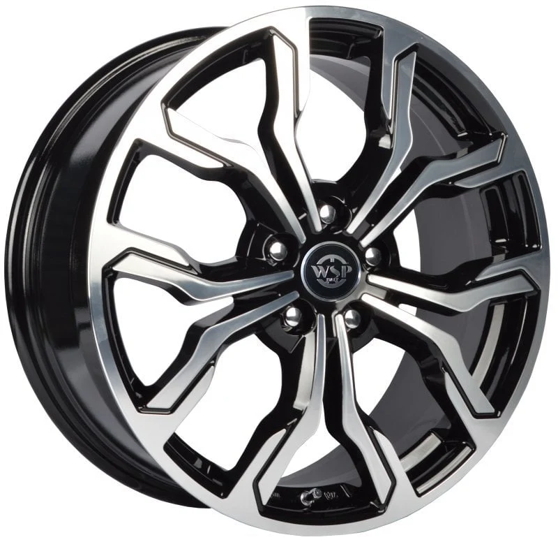 Jantă aliaj R18 negru față șlefuită WSP Design Italy WD002 New York — 5×108