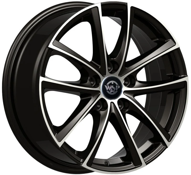 Jantă aliaj R17 negru față șlefuită WSP Design Italy WD001 Praslin — 5×112, ET45