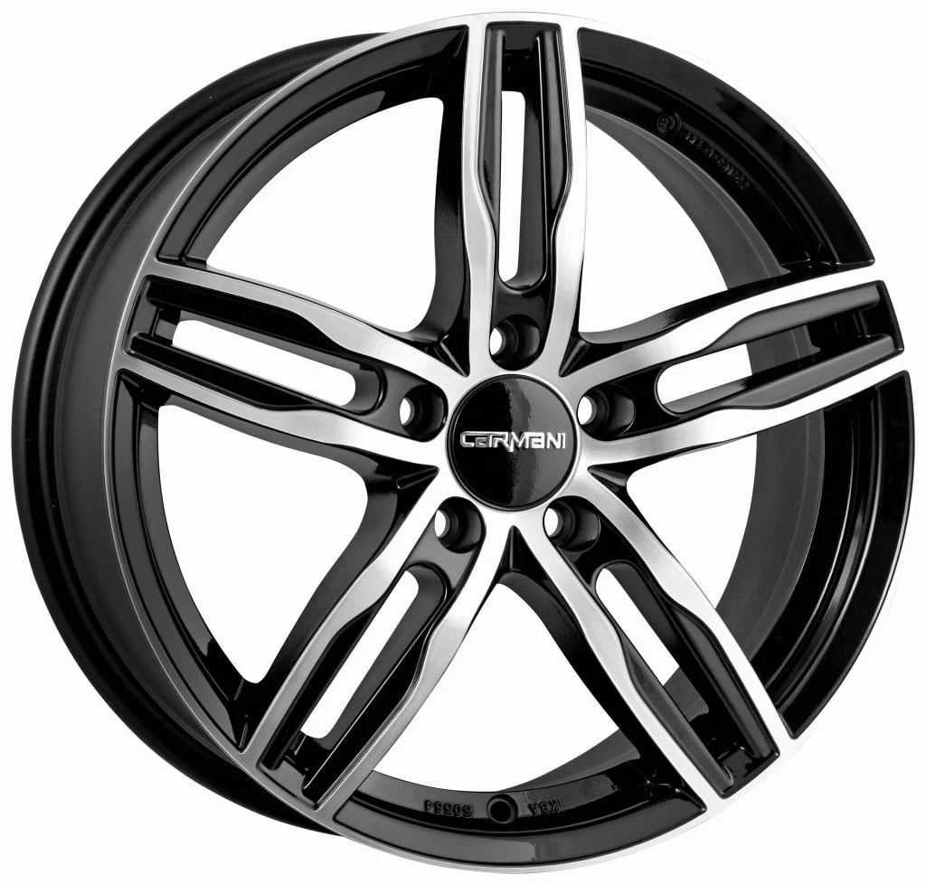 Jantă aliaj R16 negru față șlefuită Carmani 14 Paul — 5×114.3, ET50