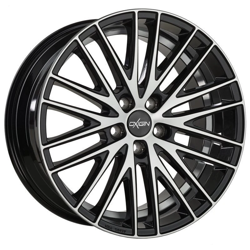 Jantă aliaj R17 negru față șlefuită Oxigin 19 Oxspoke — 5×108