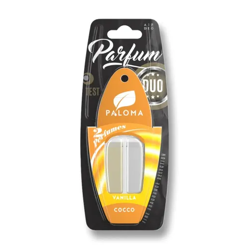 Odorizant auto Paloma Parfum Duo Vanilla/Coco 2×3ml