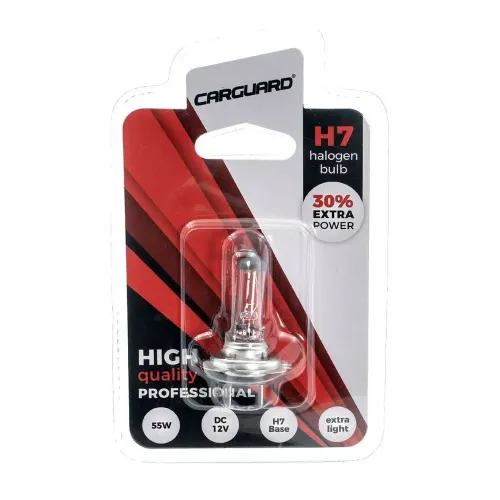 Bec halogen H7, 55W, +30% intensitate Carguard