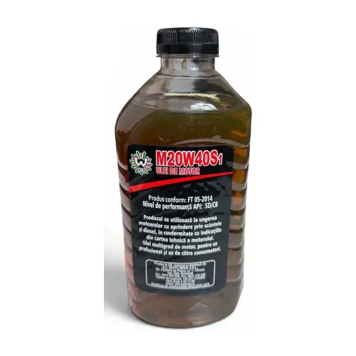 Ulei Motor W Oil M20W40S1, 1L pentru Motoare Benzină și Diesel