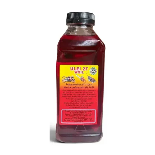 Ulei 2T W Oil Roșu 0.5 L pentru Motoare în 2 Timpi