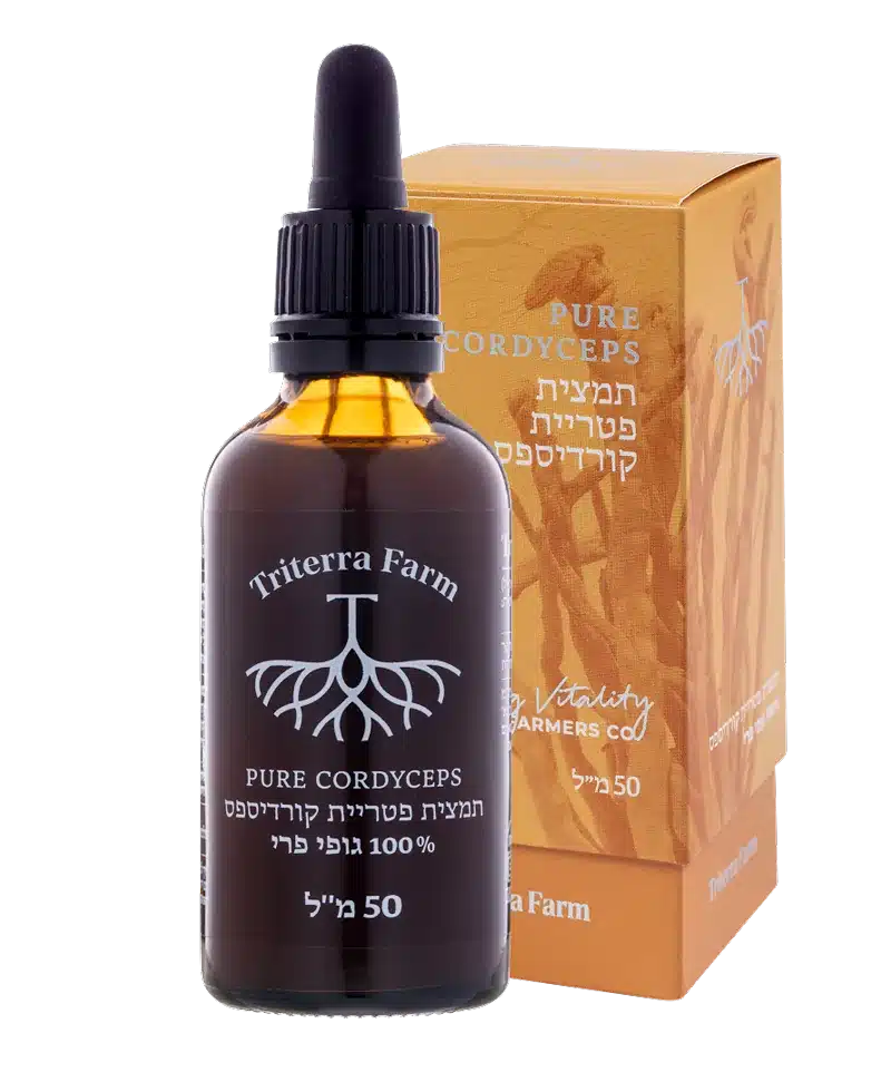 Cordyceps Fruiting Body Extract by Triterra Farm — bottle and box