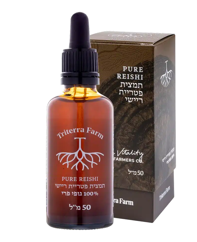 Reishi Fruiting Body Extract by Triterra Farm — bottle and box