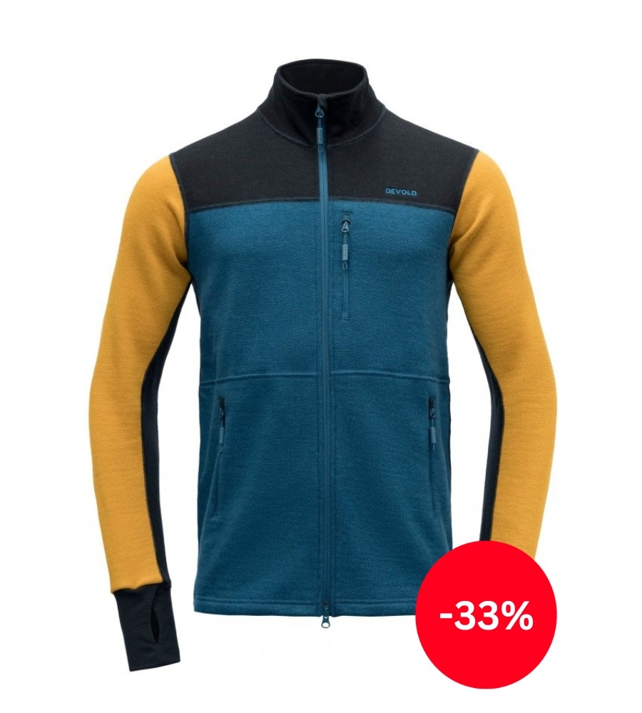Pánská vlněná bunda Devold Thermo Wool Modrá XXL