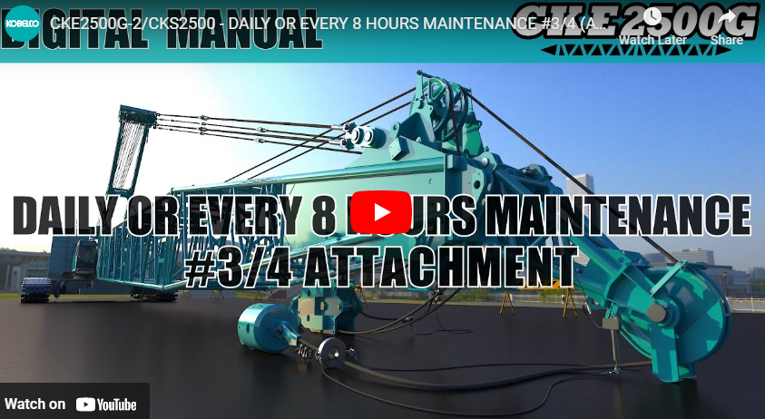 CKE2500G-2/CKS2500 - DAILY OR EVERY 8 HOURS MAINTENANCE #3/4 (ATTACHMENT)