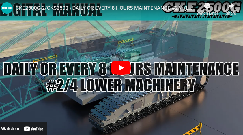 CKE2500G-2/CKS2500 - DAILY OR EVERY 8 HOURS MAINTENANCE #2/4 (LOWER MACHINERY)