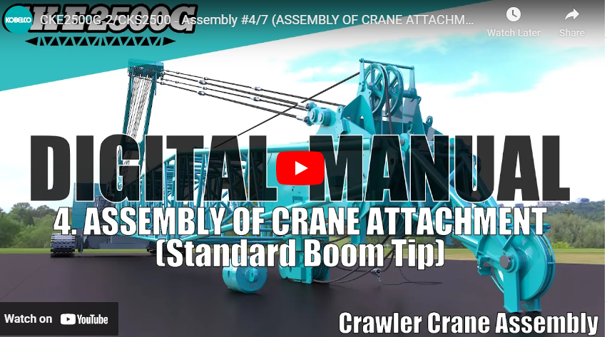 CKE2500G‐2/CKS2500 ‐ Assembly #4/7 (ASSEMBLY OF CRANE ATTACHMENT (STANDARD BOOM TIP))