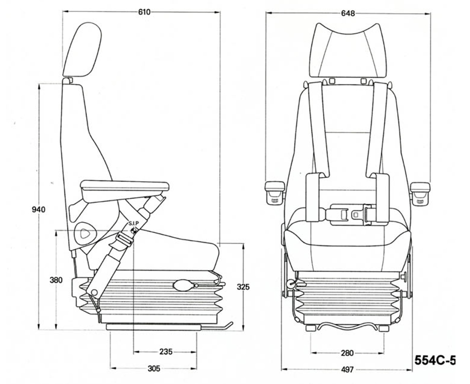 KAB 514C Marine Seating with Harness