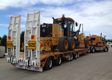 Quad Axle Widening Low Loader 2 rear steer axles clear cut