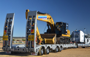 Quad Axle Widening Low Loader 1 rear steer axle clear cut