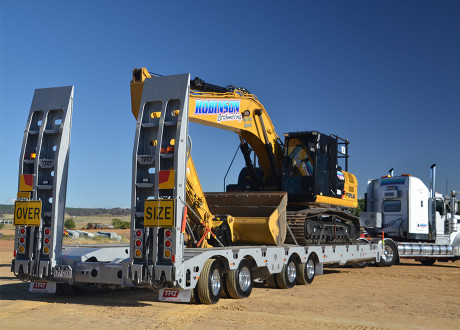 Quad Axle Widening Low Loader 1 rear steer axle clear cut