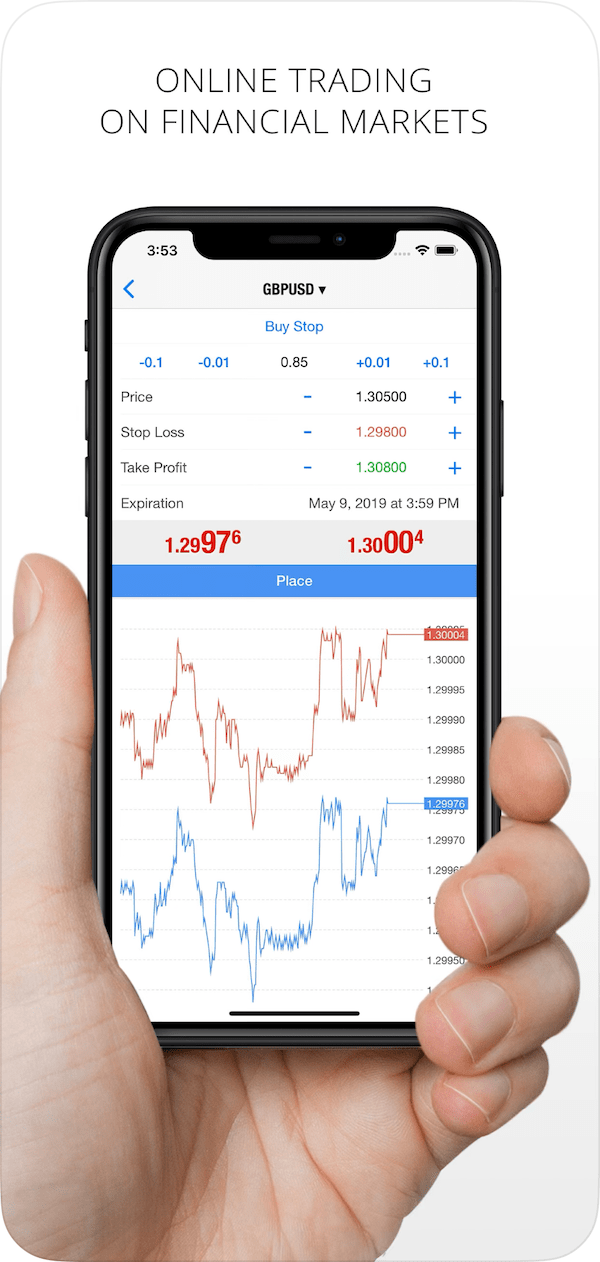 Mercados financieros en MT4 iOS
