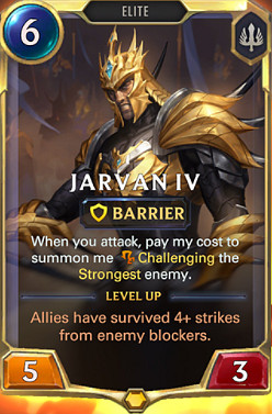 Nové karty: Jarvan IV