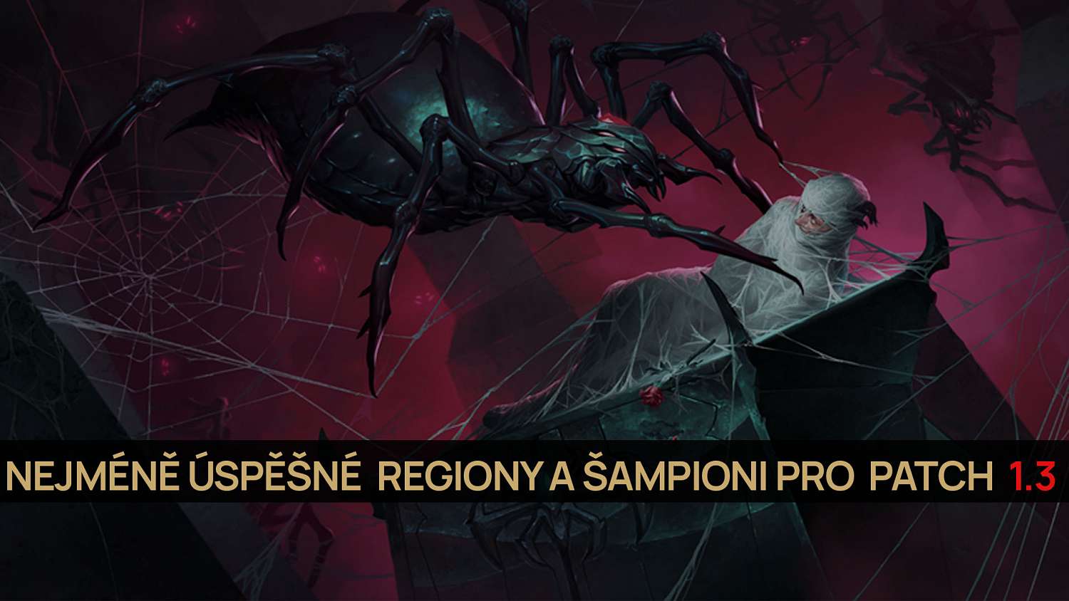 Nejméně úspěšné regiony a šampioni pro patch 1.3