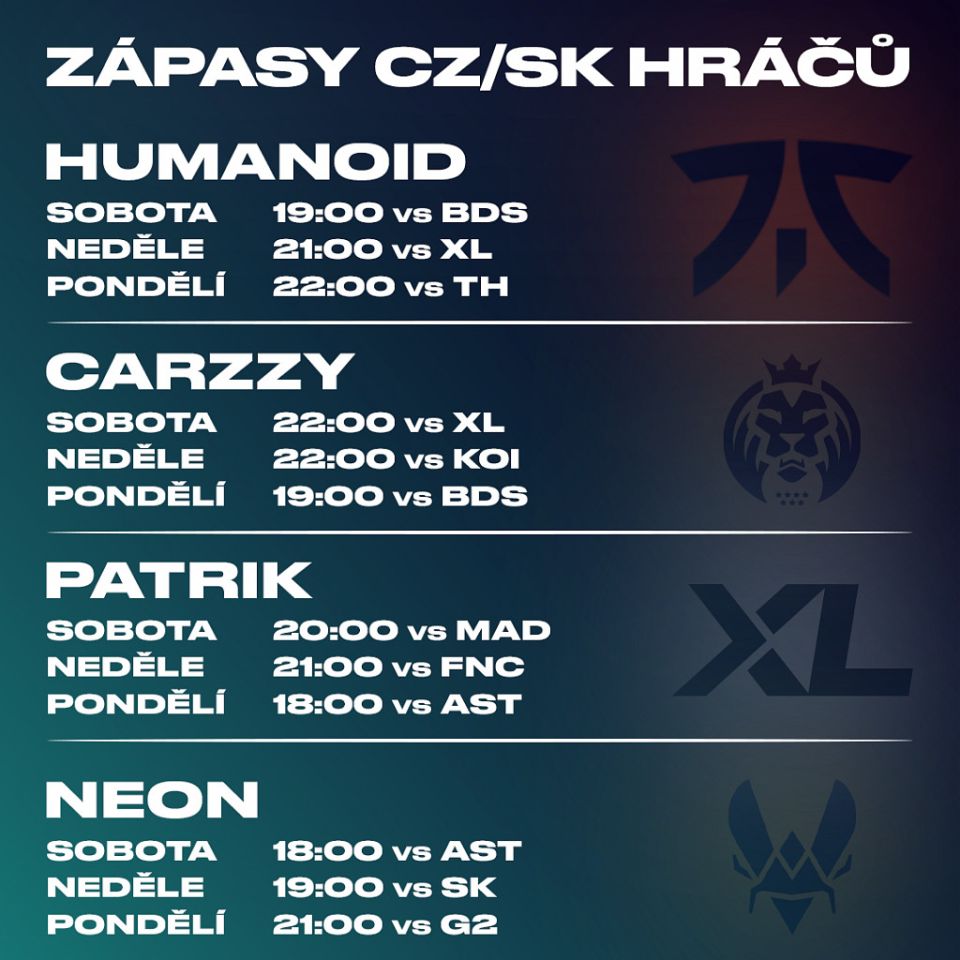 LEC pokračuje, Patrik vyzve Carzzyho a první Vitality svedou boj s G2
