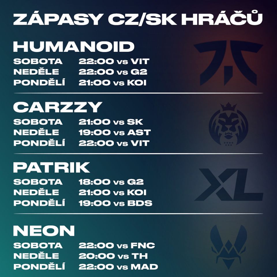 Startuje LEC, Humanoid vyzve Capse, na Carzzyho čeká souboj s jeho bývalým týmem