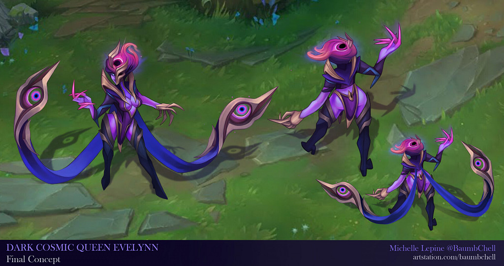 [Návrhy skinů] Soraka, Kindred, Mordekaiser a Evelynn