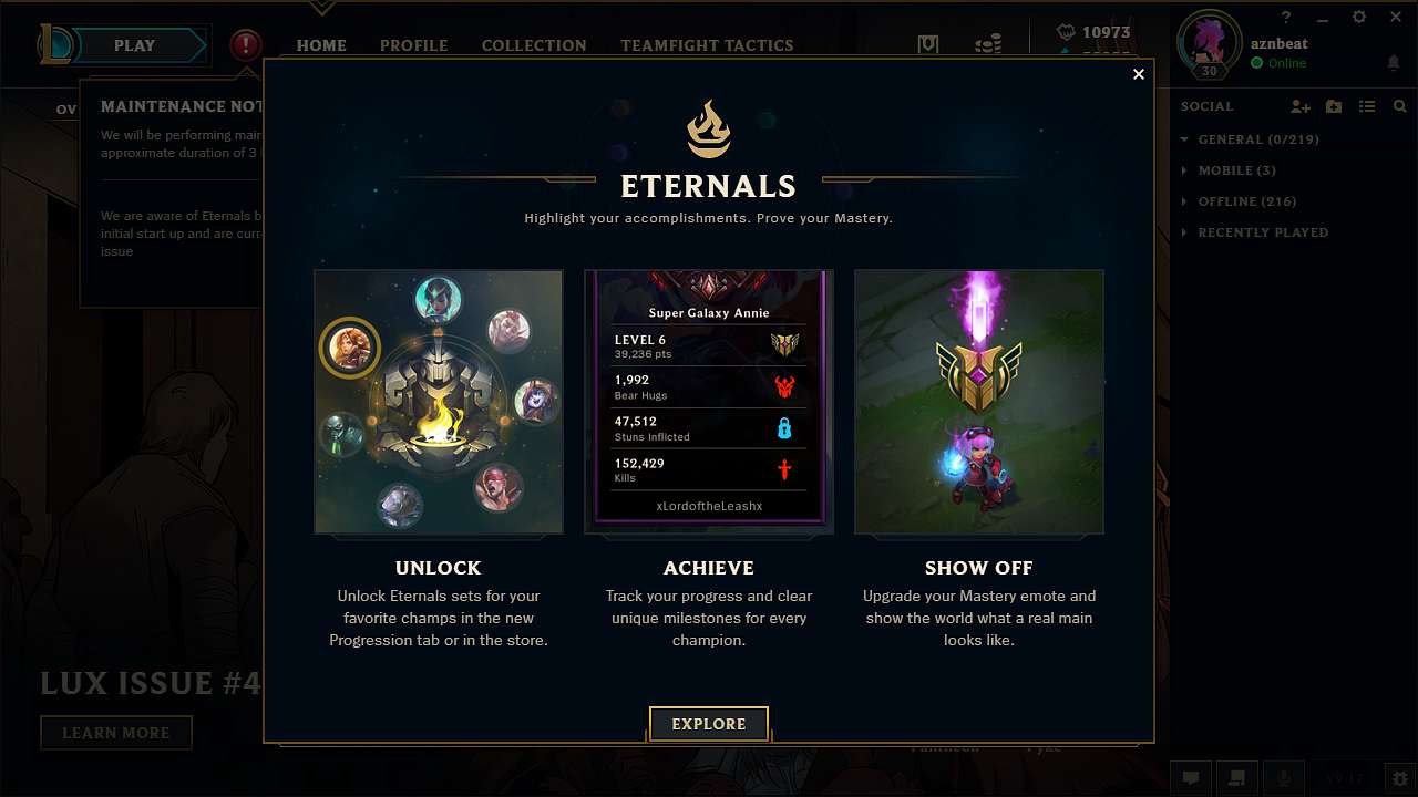 Úpravy Kayle, eternals a další změny na PBE