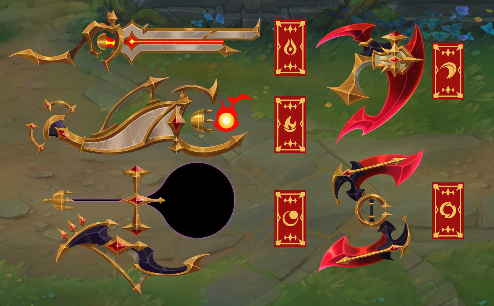 Návrhy skinů - Arcana Aphelios, Orianna, LeBlanc a její realistická verze