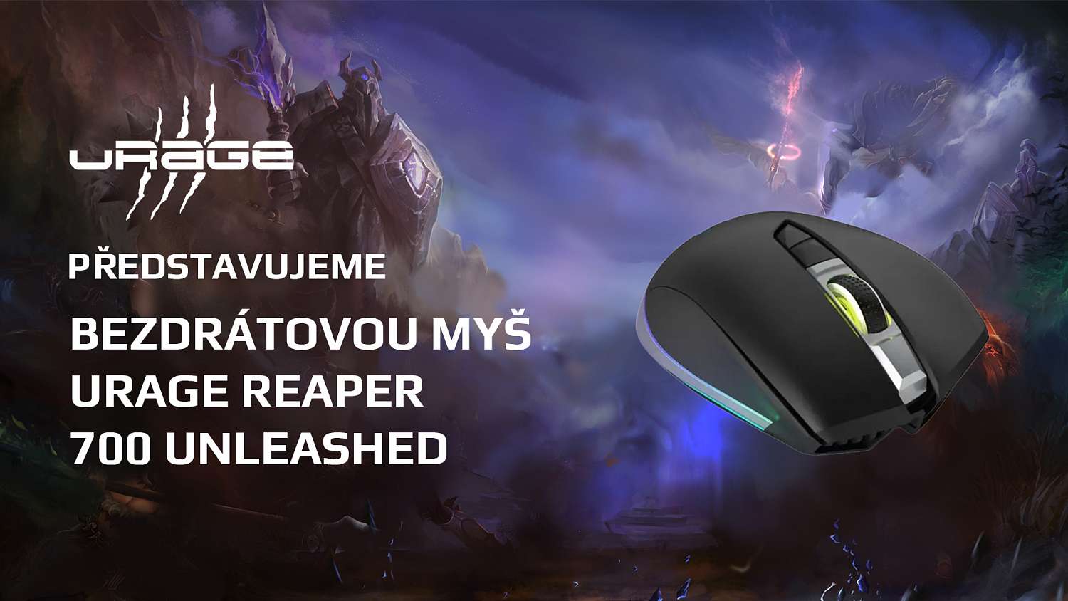 Bezdrátová myš uRage Reaper 700 Unleashed – bez kabelu a s mnoha tlačítky za rozumnou cenu