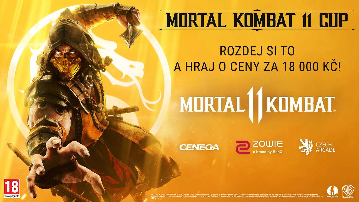 Rozdrťte své protivníky v Mortal Kombat 11 Cupu a vyhrajte luxusní monitory od ZOWIE